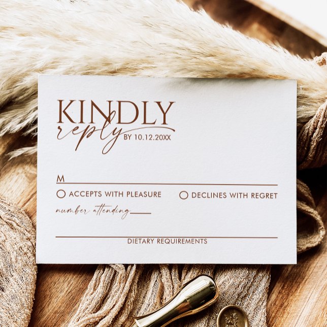 Carte de boîtier Mariage Boho moderne RSVP (Créateur téléchargé)