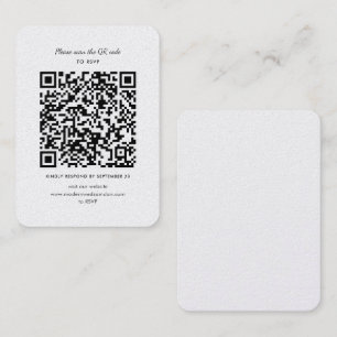 Carte de boîtier Mariage de code QR RSVP moderne