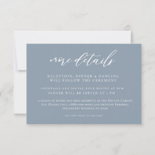 Carte de boîtier Mariage Dusty Blue Calligraphy