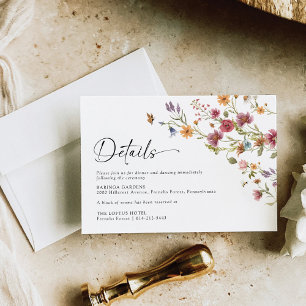 Carte de boîtier Mariage fleur sauvage