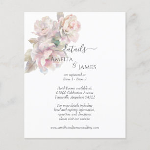 Carte de boîtier Mariage floral de pivoine brillan