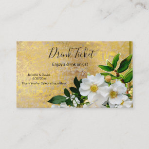 Carte de boîtier Mariage Floral Free Drink