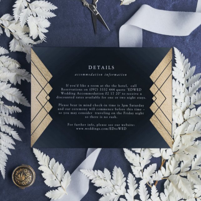 Carte de boîtier Mariage géométrique à huile d'or  (Créateur téléchargé)