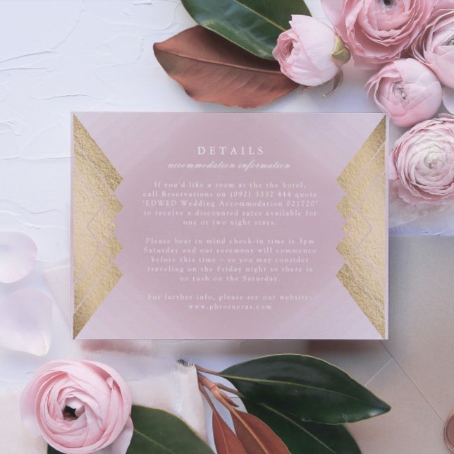Carte de boîtier Mariage Géométrique Rose Gold Gat (Créateur téléchargé)
