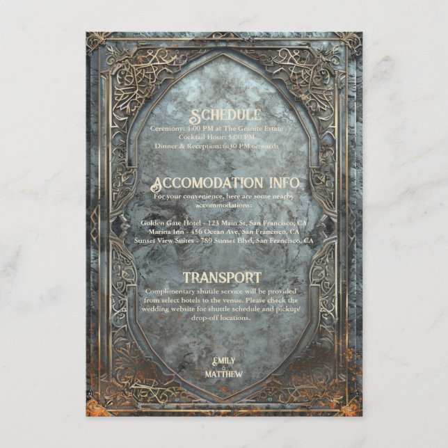 Carte de boîtier Mariage Imaginaire Dwarven Splend (Devant)