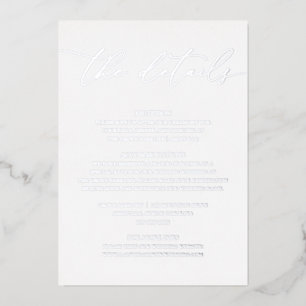 Carte de boîtier Mariage minimaliste Silver Foil
