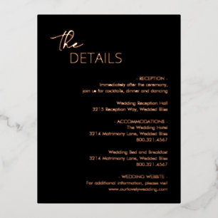 Carte de boîtier Mariage moderne noir Dahlia