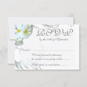 Carte de boîtier Mariage Plumeria Flourissant RSVP
