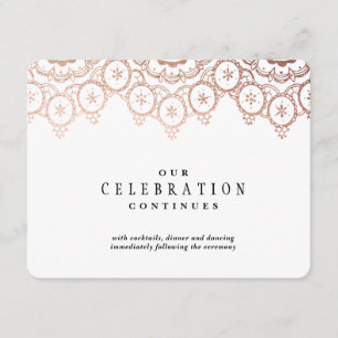 Carte de boîtier Mariage rose Gold Delicate