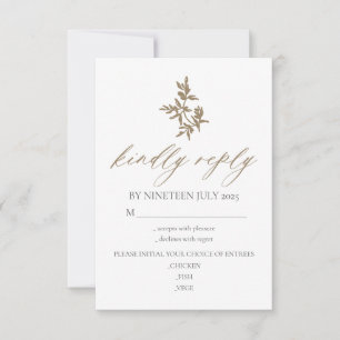 Carte de boîtier mariage RSVP Répondre Olives