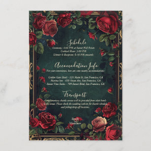 Carte de boîtier Mariage Victorian Gothic Elegance