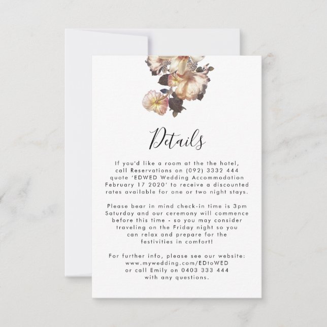 Carte de boîtier Mariage Vintage antique (Devant)