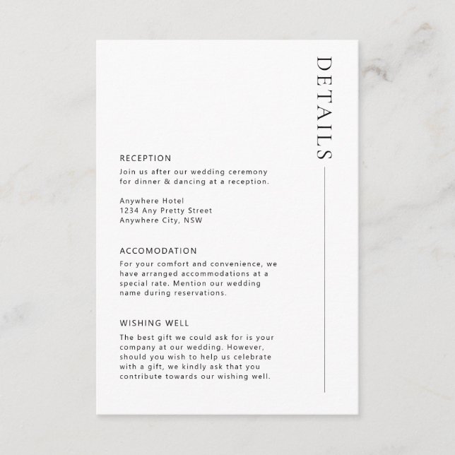 Carte de boîtier minimaliste moderne (Devant)