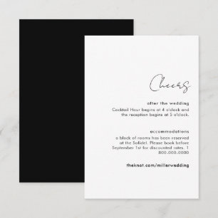 Carte de boîtier minimaliste noir et blanc