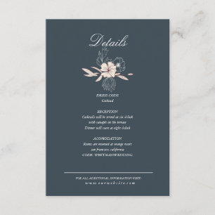 Carte de boîtier moderne Creme Floral Détails