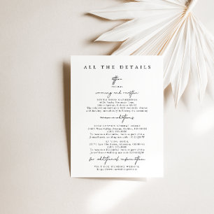 Carte de boîtier moderne simple Mariage Détails