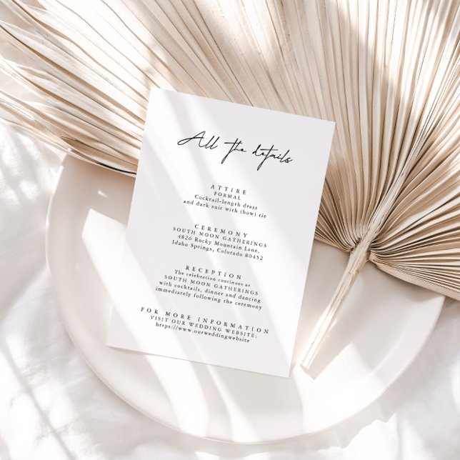 Carte de boîtier moderne simple Mariage Détails (Créateur téléchargé)