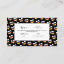 Carte de boîtier Motif Rainbow Heart