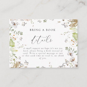 Carte de boîtier petit Baby shower Fleur sauvage