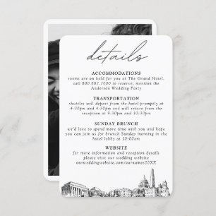 Carte de boîtier pour détails Mariage Washington D
