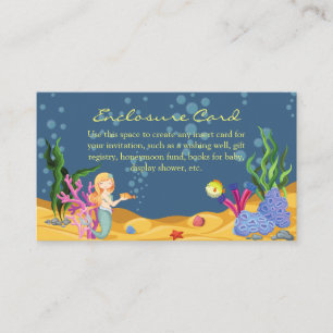 Carte de boîtier pour petit Baby shower sirène