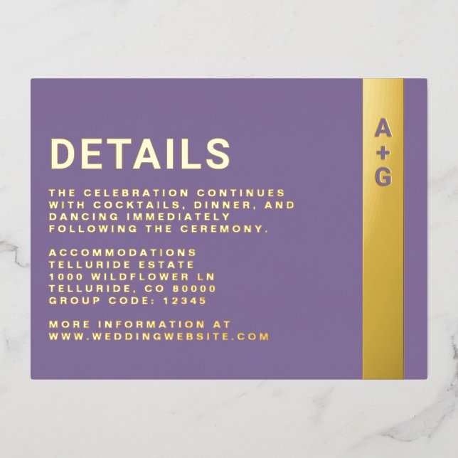 Carte de boîtier pourpre Détails (Recto)