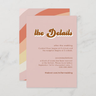 Carte de boîtier Retro les années 70 Terracotta Dé