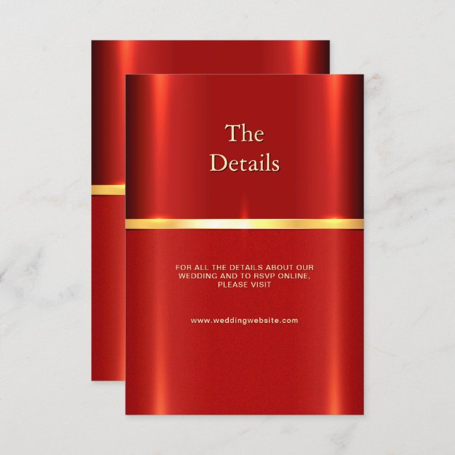 Carte de boîtier rouge simple (Devant / Derrière)