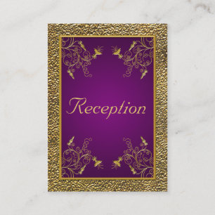 Carte de boîtier Royal Purple et Gold Floral