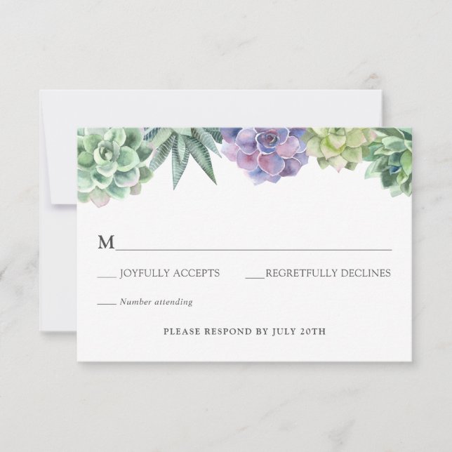 Carte de boîtier RSVP de mariage réussie (Devant)