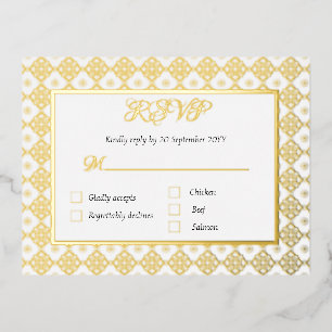 Carte de boîtier RSVP déchargée avec option de men