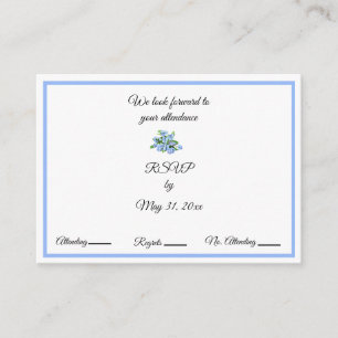 Carte de boîtier RSVP Matching Forget-Me-Nots