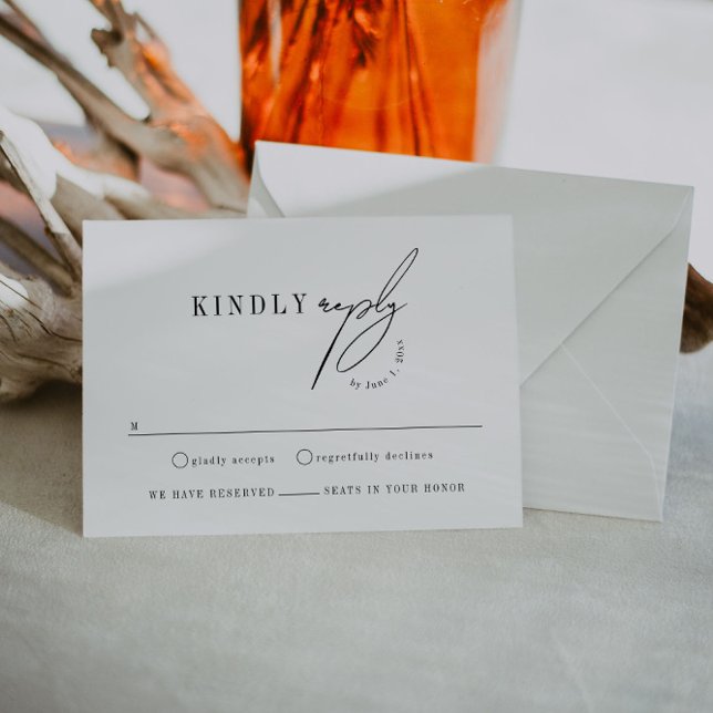 Carte de boîtier RSVP minimaliste de mariage moder (Créateur téléchargé)