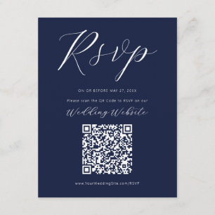 Carte de boîtier RSVP pour script de calligraphie
