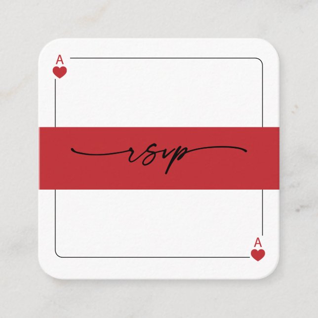 Carte de boîtier RSVP QR Code Lucky in Love (Devant)