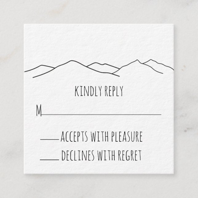 Carte de boîtier Rustic Mountain Mariage (Devant)