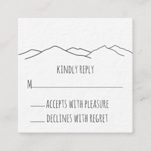 Carte de boîtier Rustic Mountain Mariage