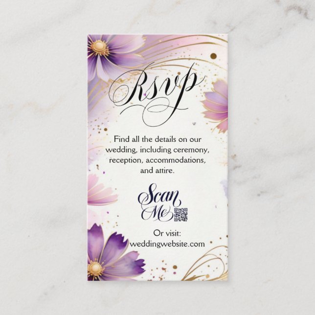 Carte de boîtier - Scan Me RSVP QR Code (Devant)