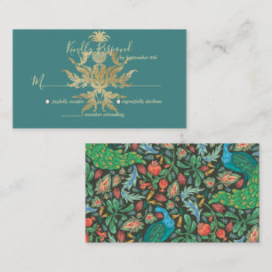Carte de boîtier Turquoise Motif Peacock