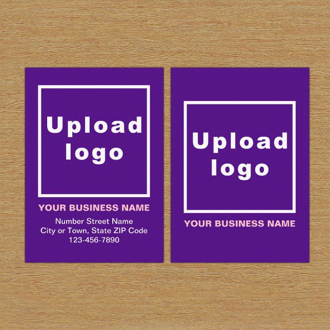 Carte de boîtier violet d'entreprise (Build brand name awareness. Your business brand on purple enclosure card.)
