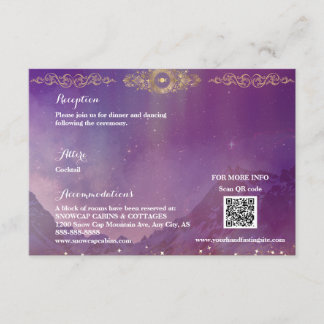 Carte de boîtier Violet Sky Gold Moon