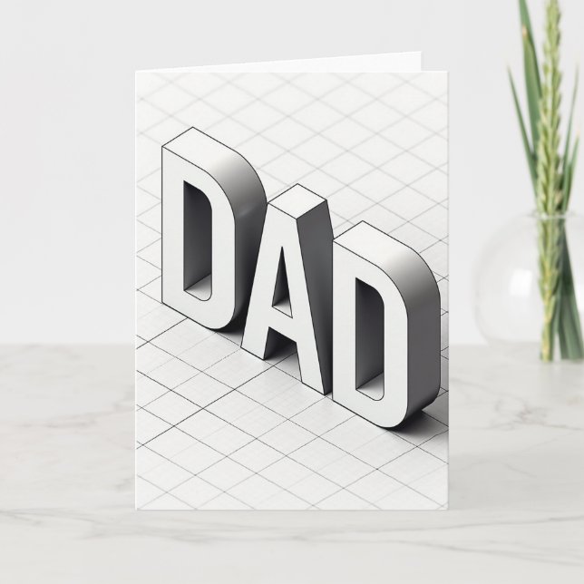 Carte de Bold Dad en art isométrique (Devant)