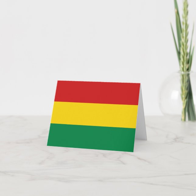 Carte de Bolivie avec drapeau (Devant)