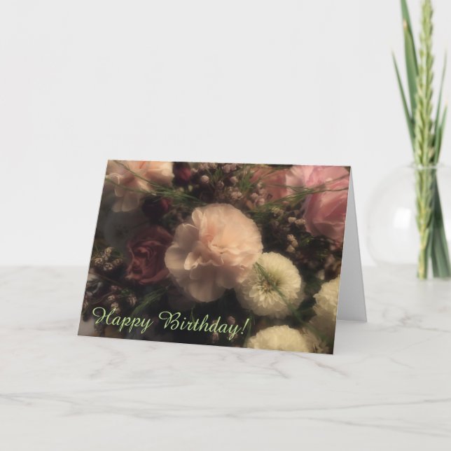 Carte de Bon Anniversaire Bouquet Floral (Devant)