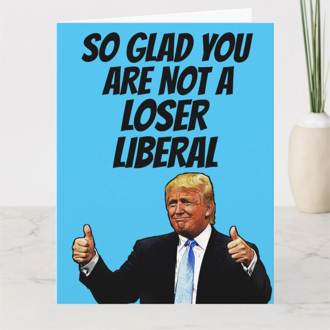 CARTE DE BON ANNIVERSAIRE DRÔLE TRUMP (Devant)