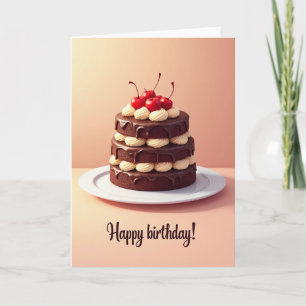 Carte de Bon Anniversaire Ganache Sucrée