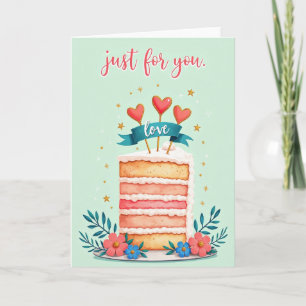 Carte de Bon Anniversaire Gâteau Rien Que Pour Vou