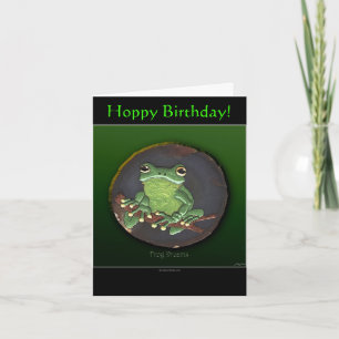 CARTE DE BON ANNIVERSAIRE Grenouille