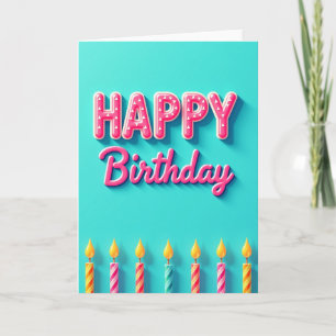 Carte de Bon Anniversaire Sucrée