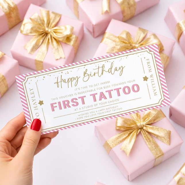 Carte de bon cadeau d'anniversaire pour premier ta (Créateur téléchargé)